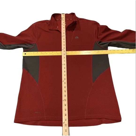 Nike ACG Mens Fit Dry 1/4 Zip Red Athletic Running Pullover Sweater Sz XLarge XL - Picture 6 of 6
